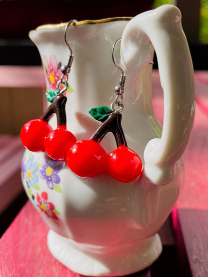 Ohrhänger Kirschen Glück Rot - FROLLEIN KÄTHE Shop