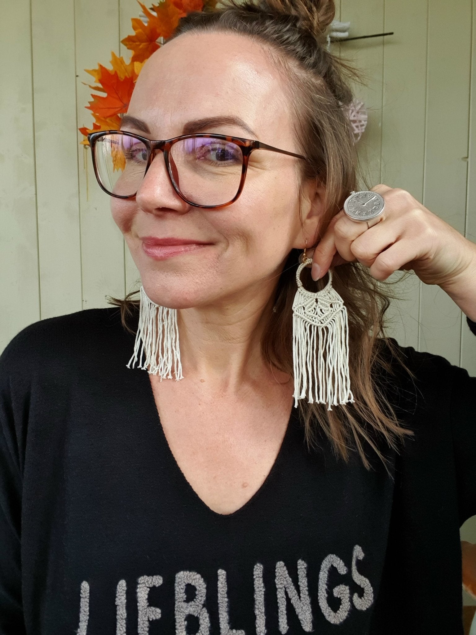 Ohrhänger Traumfänger Weiss - FROLLEIN KÄTHE Shop
