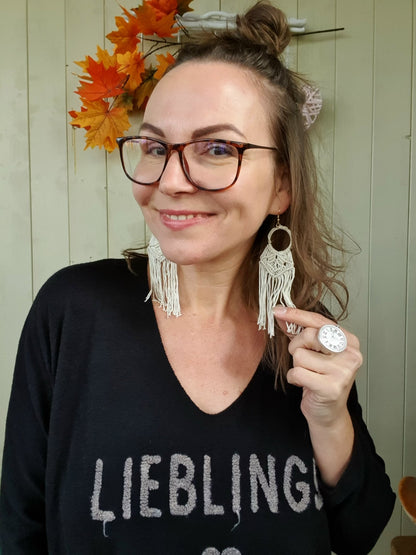 Ohrhänger Traumfänger Weiss - FROLLEIN KÄTHE Shop
