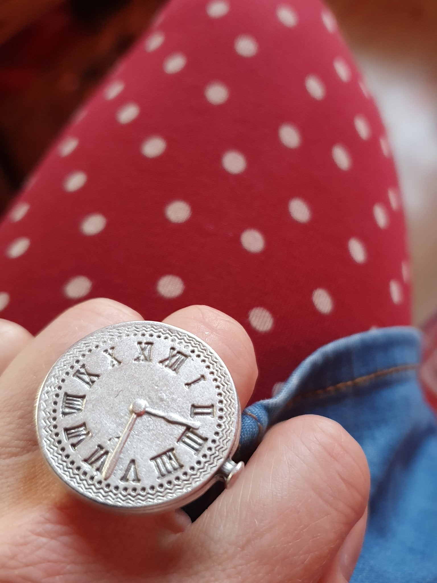 Ring Tik Tak Silberfarben aus Zamak - FROLLEIN KÄTHE Shop