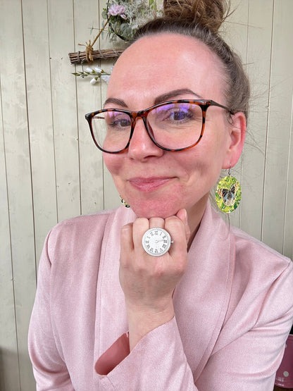 Ring Tik Tak Silberfarben aus Zamak - FROLLEIN KÄTHE Shop