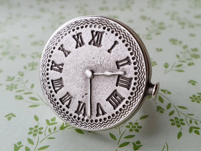 Ring Tik Tak Silberfarben aus Zamak - FROLLEIN KÄTHE Shop
